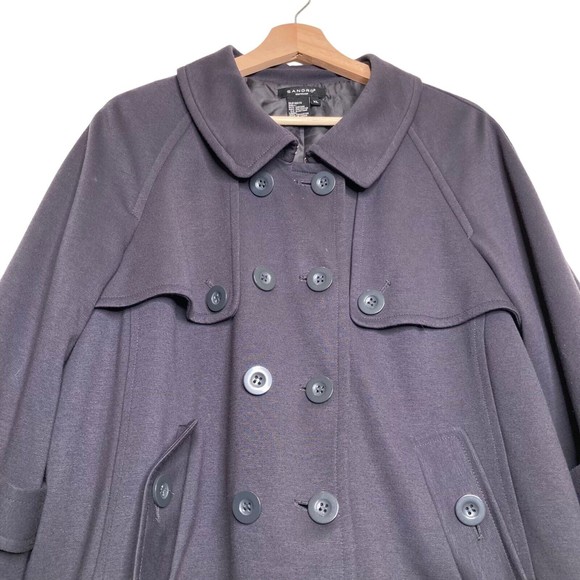 Sandro Sportswear Women's Dark Gray Round Collar Jacket Size XL - Picture 3 of 11